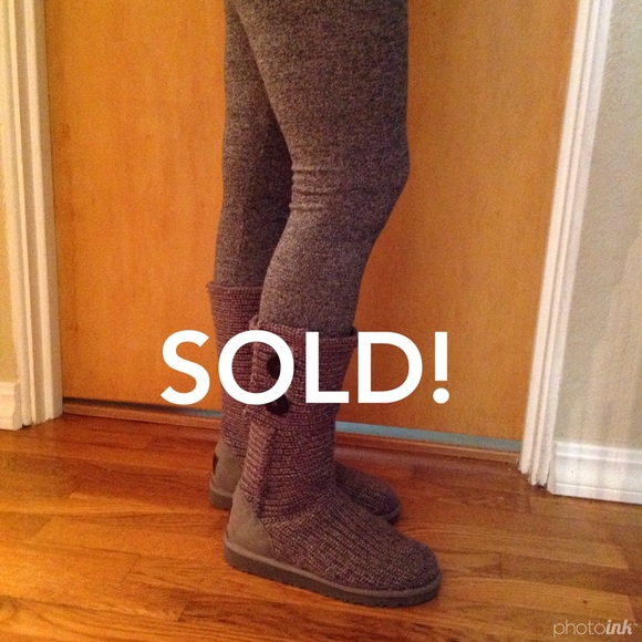 🚫SOLD! Ugg Gray knit boots 5