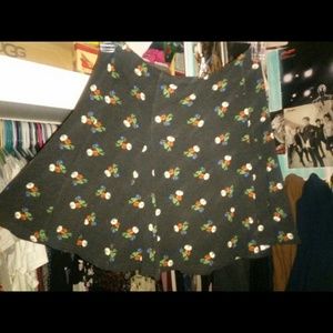 Topshop Floral skater skirt