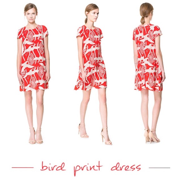 Zara Bird Print Dress