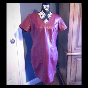 Faux Leather Dress