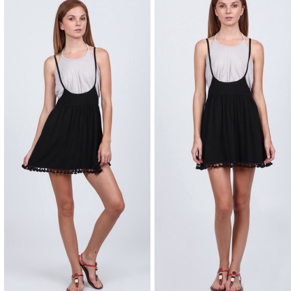 Tassel Trimmed Suspender Flare Skirt - Picture 2 of 2