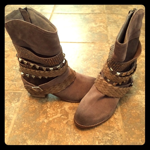 Buckle Boots - Studded and strapped booties
