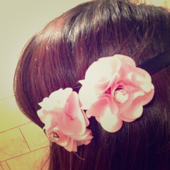Pink Flower headband