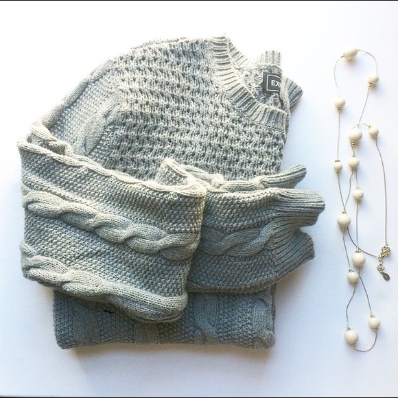 Express mixed stitch sweater