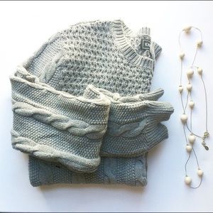 Express mixed stitch sweater