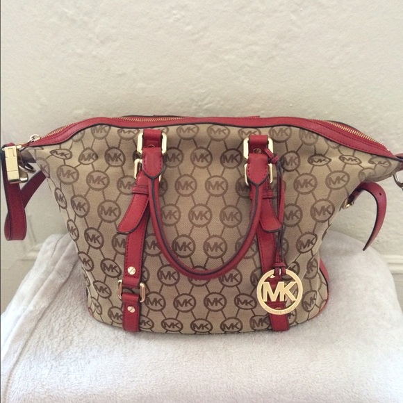 Authentic Michael Kors Red Leather Straps  💁