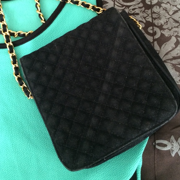 Vintage "Suede" Chain Strap Purse - Picture 2 of 4