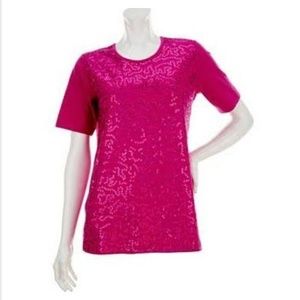 Pink Sequin Top