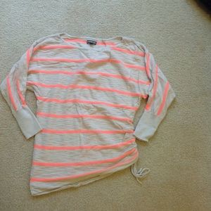 Express orange stripe top size XS