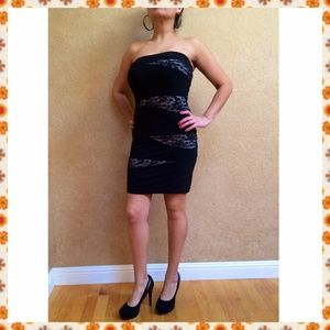 Black & White Strapless Dress