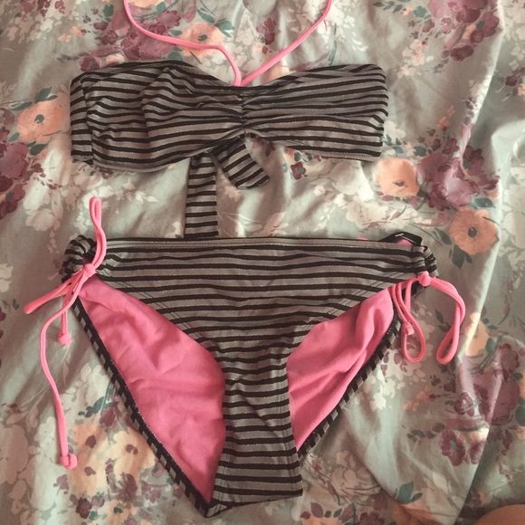 Black and gray swimsuit