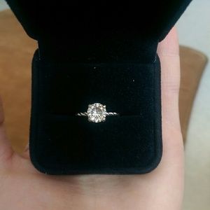 Forever Brilliant Round Moissanite Solitare Ring 1