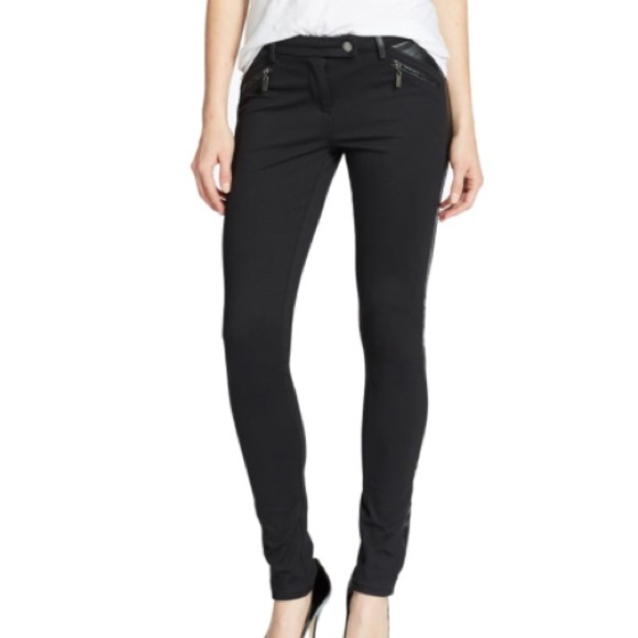 William Rast Pants - Faux Leather Accented Jeggings
