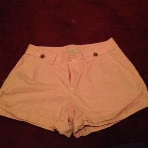 Red and white pin stripped shorts