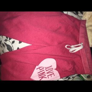 Pink Victoria's Secret boyfriend fit sweatpants S