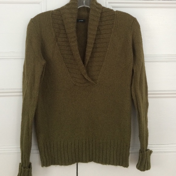 J Crew Army Green Small pullover sweater.