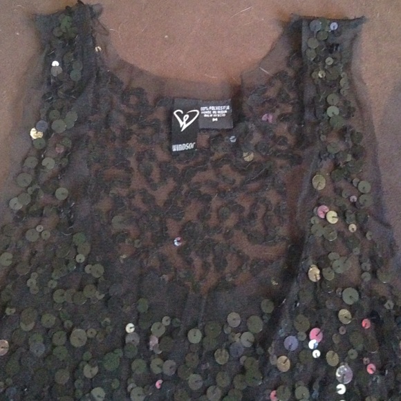 Sheer, sequined top