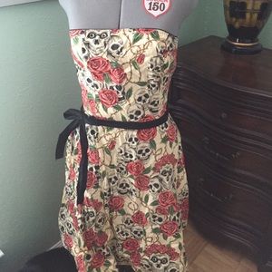 ModCloth Skull and Roses Retro Dress - Pinup Style