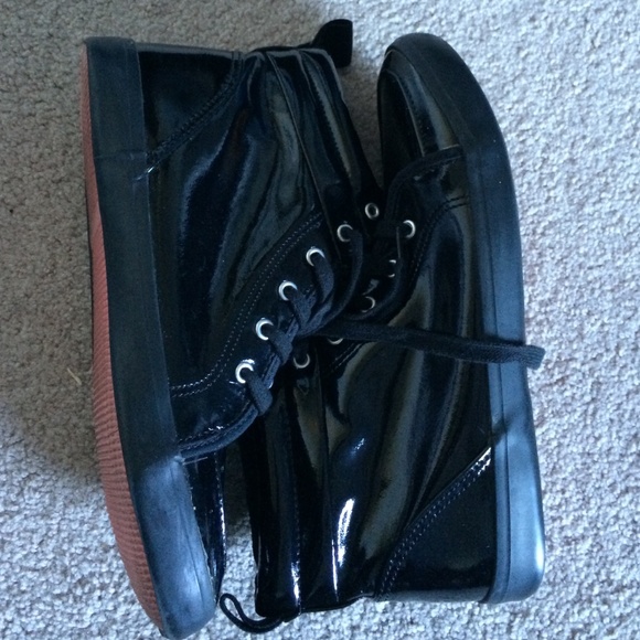 H&M Shoes - H&M Black Patent Leather Sneaker