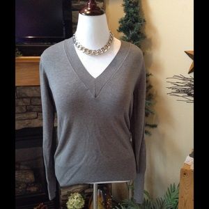 Grey V Neck Sweater