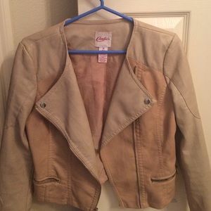 Candies tan leather jacket