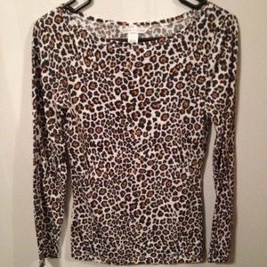 Victoria's Secret Animal Print Long-Sleeve Top