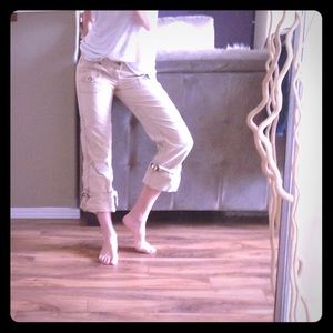 Tan cargo capris!  Size 3