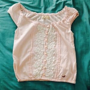 Hollister - Pink and White Top
