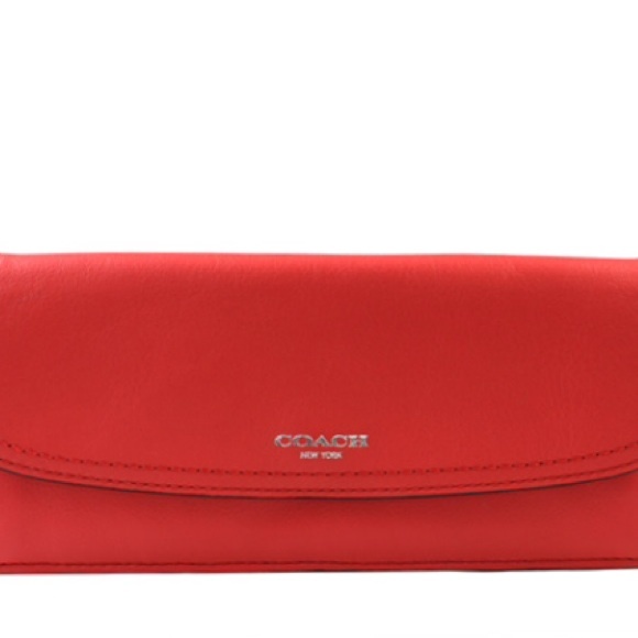 Red coach wallet