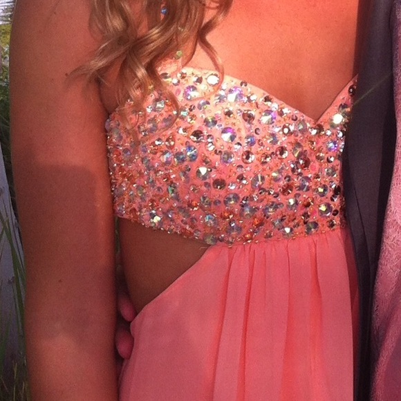 Peach Prom Dress - Picture 3 of 4