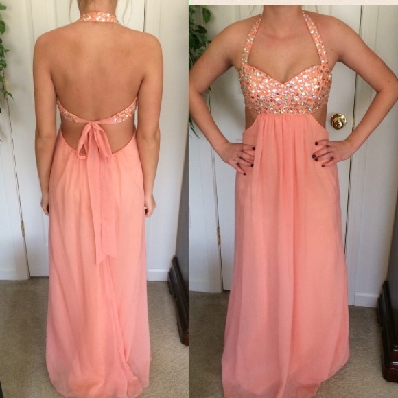 Peach Prom Dress - Picture 4 of 4