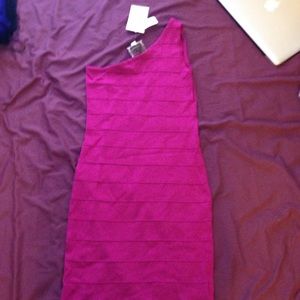 Pink one shoulder bodycon! Never worn