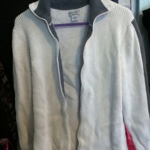 Mens heavy knit zip up sweater