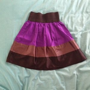 Purple, Grey, and Black High-waisted Skirt