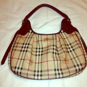 SOLD❣Authentic Burberry Haymarket Hobo Bag