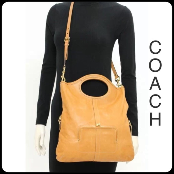 COACH Tan Leather Convertible Tote FABULOUS