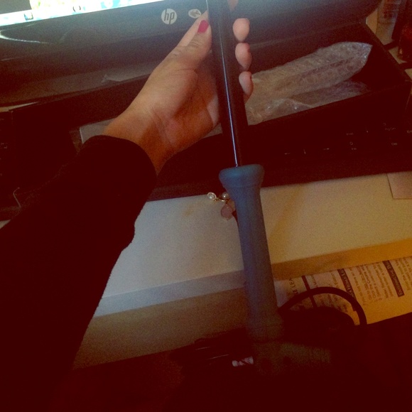 curling iron  steel blue