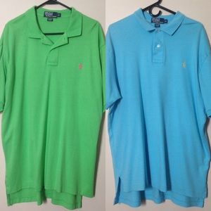 🔥BUNDLE🔥 MEN'S Light Green & Blue Polo.