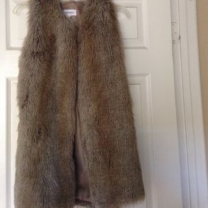 Calvin Klein faux fur vest