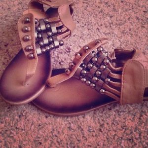 NWT Beaded Gladiator Sandals
