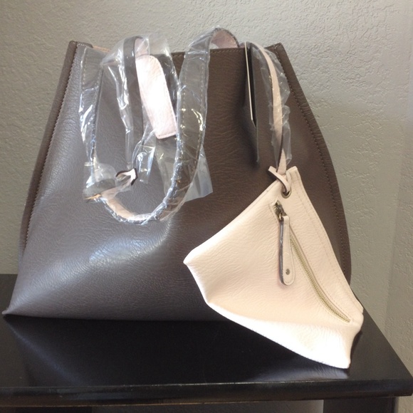 Reversible vegan leather bag