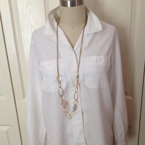 Laura Scott Tops - White long sleeve blouse
