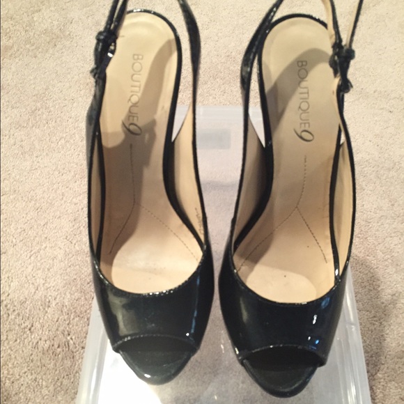 Boutique 9 Black Patent Leather High Heels
