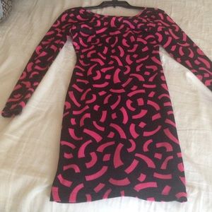 Black and pink dress