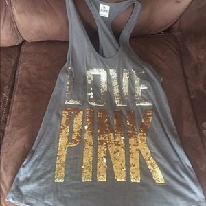Pink Victoria's Secret sequin tank