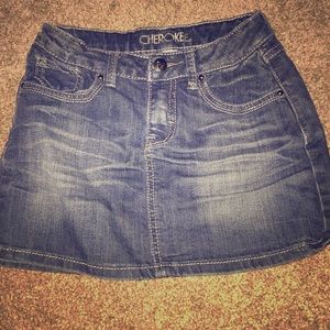 Girls blue jean skirt