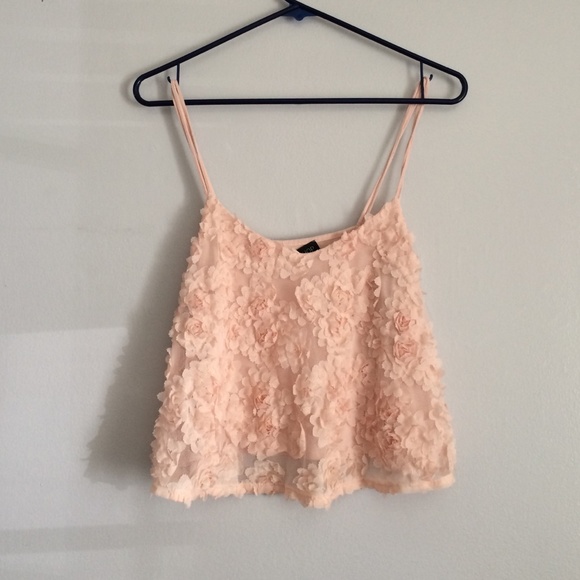 Pink Floral Crop Top