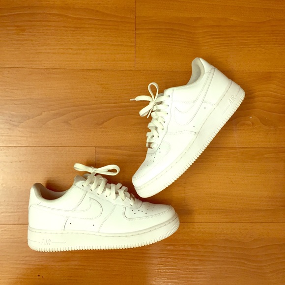 All white Nike Air Force 1