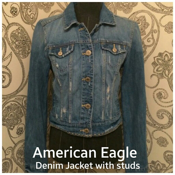 *BUNDLED* American Eagle Denim Studded Jacket - Picture 2 of 4