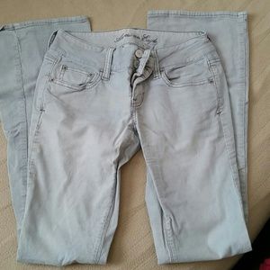 Grey American Eagle cords.